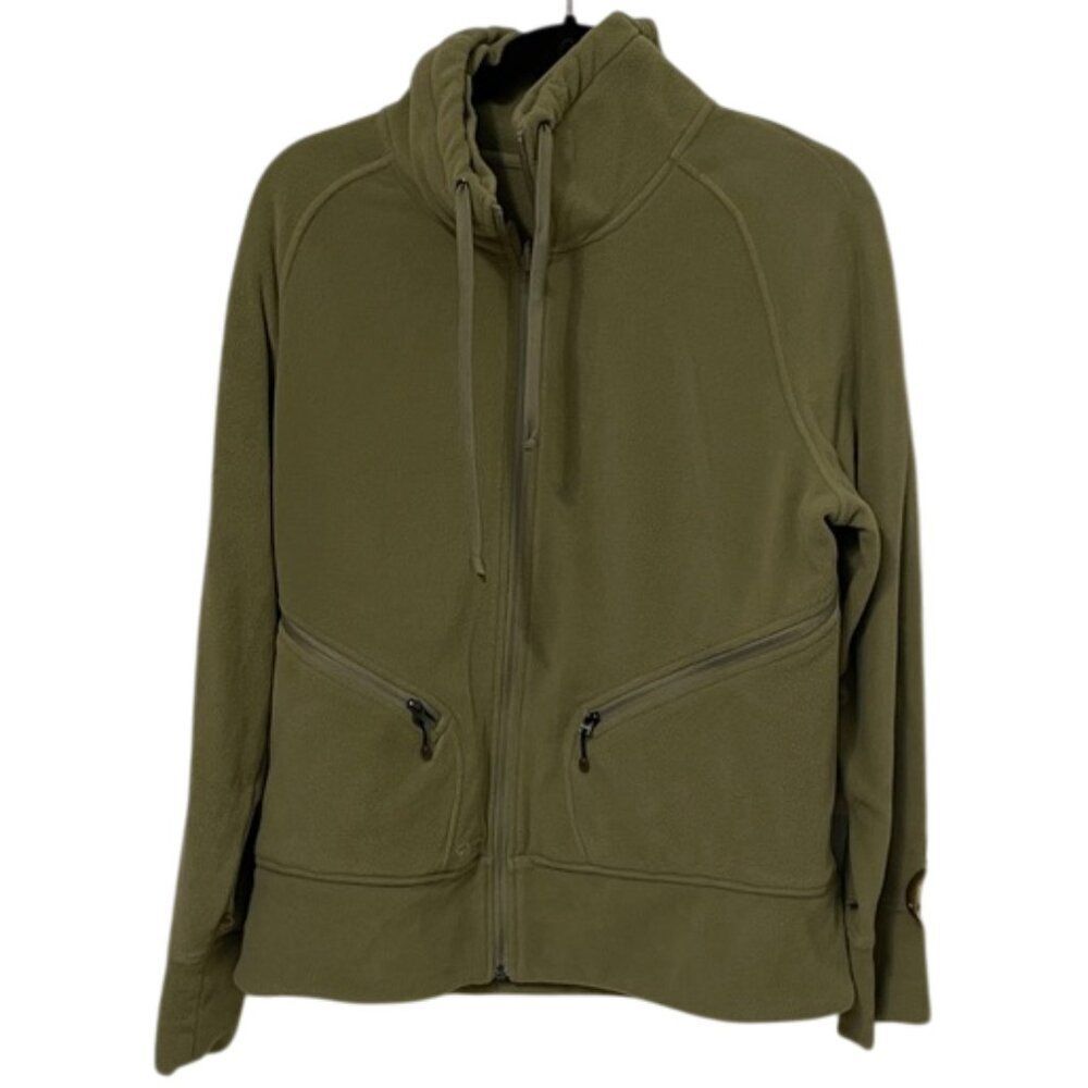Oakley Olive Green Full Zip Fleece Jacket Womens Size XL Outdoors